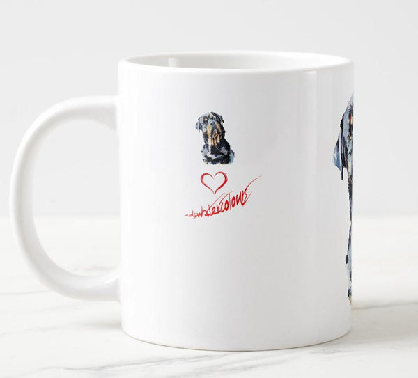 Large Rottweiler Ceramic Mug 15 oz- Rottweiler  Coffee Mug, Rottweiler  mug gift ,RottweilerMug,Rottweiler Tea cup