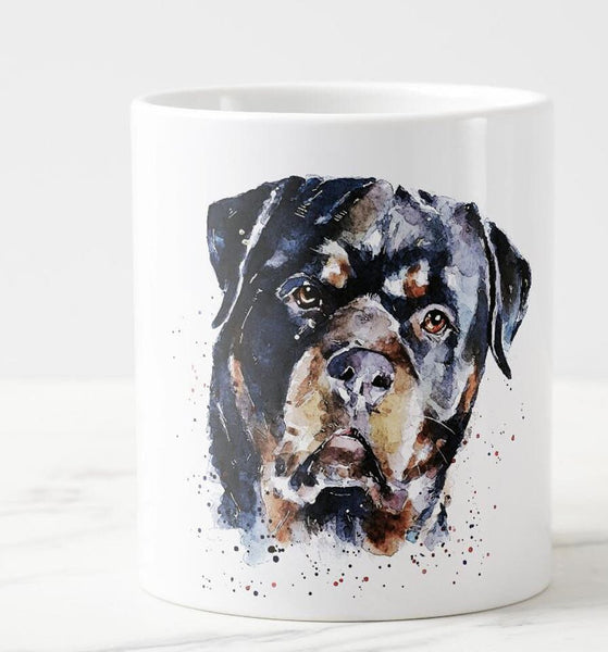 Large Rottweiler 2 Ceramic Mug 15 oz- Rottweiler  Coffee Mug, Rottweiler  mug gift ,RottweilerMug,Rottweiler Tea cup