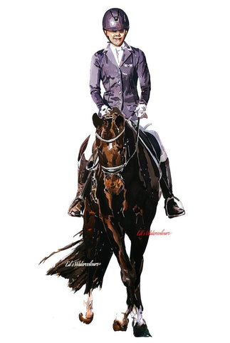 Dressage Equestrian " Print Watercolour, horse rider, equestrian,equestrianism art,equestrian rider art,equestrian print,dressage art