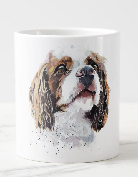Large Cavalier King Charles Spaniel Ceramic Mug 15 oz-  Cavalier Coffee Mug, Cavalier mug, Cavalier King Charles Spaniel cup,Spaniel Mug