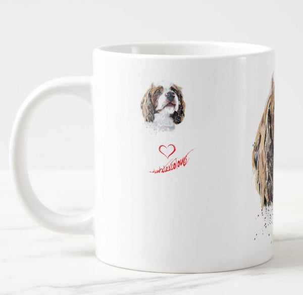 Large Cavalier King Charles Spaniel Ceramic Mug 15 oz-  Cavalier Coffee Mug, Cavalier mug, Cavalier King Charles Spaniel cup,Spaniel Mug