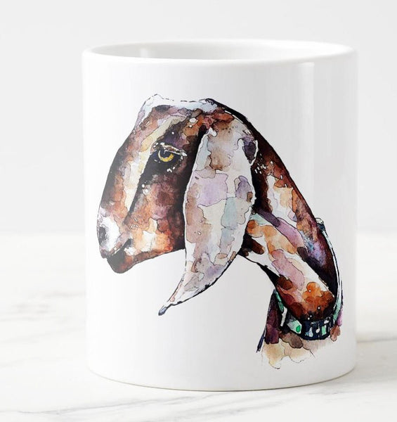 Large Nubian Goat 2 Ceramic Mug 15 oz-  Nubian Goat Coffee Mug, Nubian Goat mug gift ,Goat Mug, Nubian Goat Mug