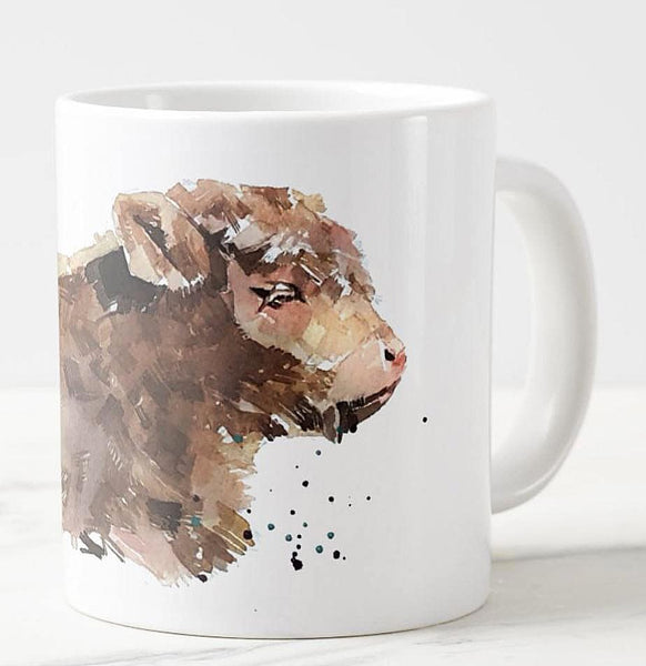 Large Highland Cow Ceramic Mug 15 oz-  Highland Cow Coffee Mug, Highland Cow mug gift ,Highland Calf Mug, Highland Cow Mug,HIghland Calf