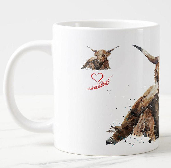 Large Highland Cow II Ceramic Mug 15 oz-  Highland Cow Coffee Mug, Highland Cow mug gift ,Highland mug, Highland Cow Mug,Highland Cow