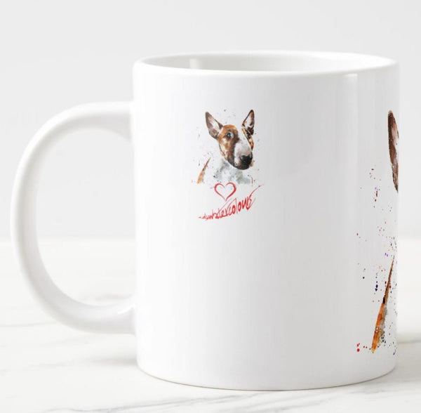 Bull Terrier Ceramic Mug 15 oz- Bull Terrier Coffee Mug, Bull Terrier mug gift ,Bull Terrier Mug