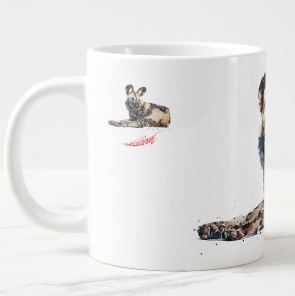 Large African Wild Dog 2 Ceramic Mug 15 oz- African Wild Dog  Coffee Mug, African Wild Dog mug gift ,African Wild Dog  Mug,African Wild Dog