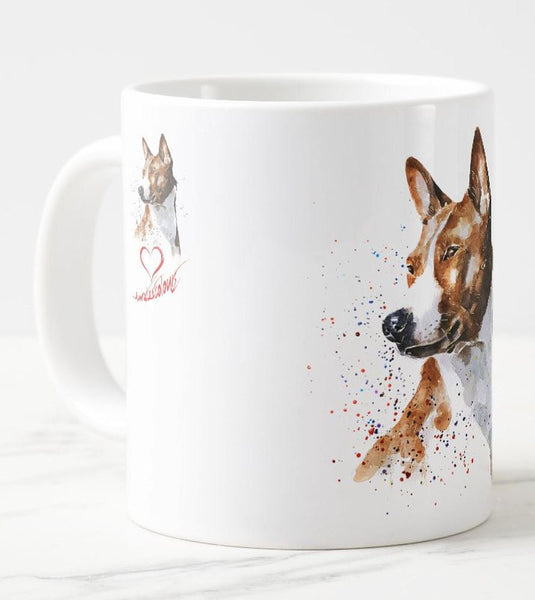 Large Basenji Ceramic Mug 15 oz-  Basenji Coffee Mug, Basenji mug gift ,Basenji Mug,Basenji ceramic mug