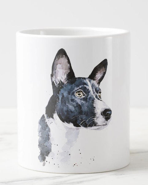 Large Basenji 2 Ceramic Mug 15 oz-  Basenji Coffee Mug, Basenji mug gift ,Basenji Mug,Basenji ceramic mug