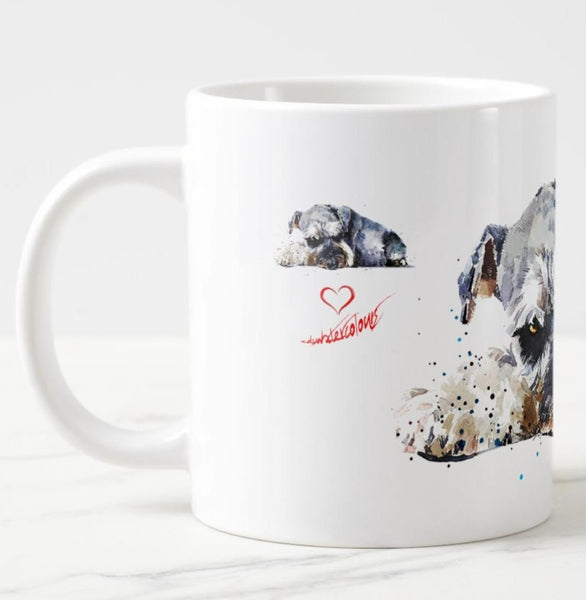 Large Schnauzer 2 Ceramic Mug 15 oz-  Schnauzer Coffee Mug, Schnauzer mug gift ,Schnauzer Mug