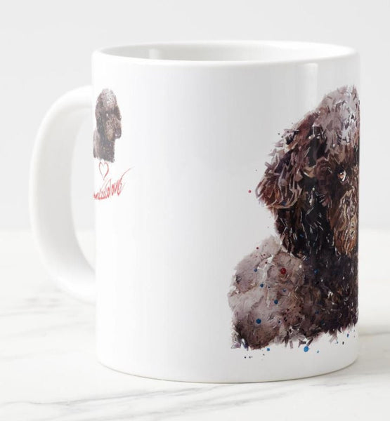 Large Chocolate Cockapoo "I Spy" Ceramic Mug 15 oz-  Chocolate Cockapoo Coffee Mug,Cockapoo mug gift, Cockapoo Cup,Cockapoo tea cup