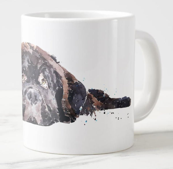 Large NewFoundland Dog Reclined Ceramic Mug 15 oz- NewFoundland Dog  Coffee Mug, NewFoundland Dog mug gift ,NewFoundland Dog Terrier  Mug