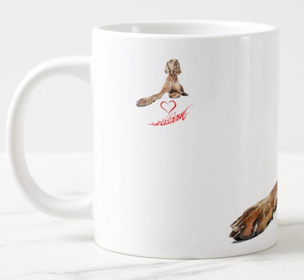 Large Vizsla 4 Ceramic Mug 15 oz-  Vizsla Coffee Mug, Vizsla mug gift ,Vizsla Mug