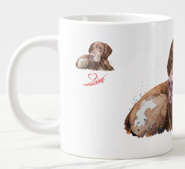 Large Vizsla 5 Ceramic Mug 15 oz-  Vizsla Coffee Mug, Vizsla mug gift ,Vizsla Mug