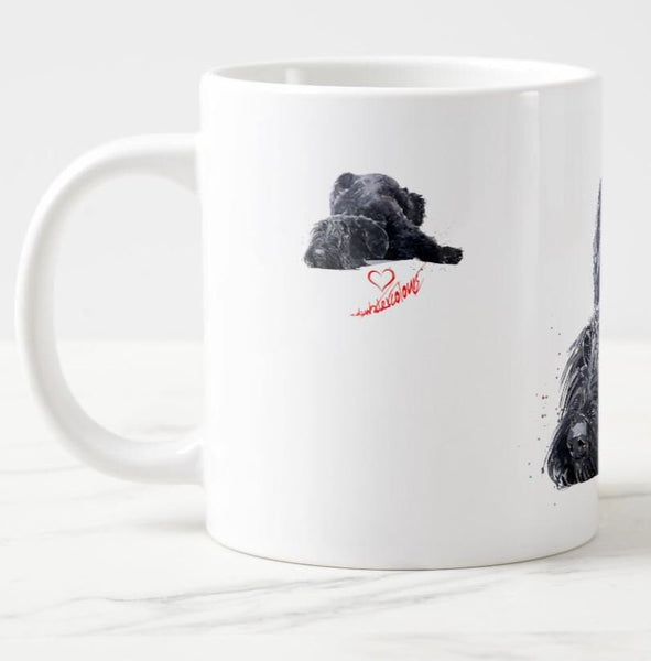Today was a good day Large Giant Schnauzer Ceramic Mug 15 oz-  Schnauzer Coffee Mug, Schnauzer mug gift ,Schnauzer Mug