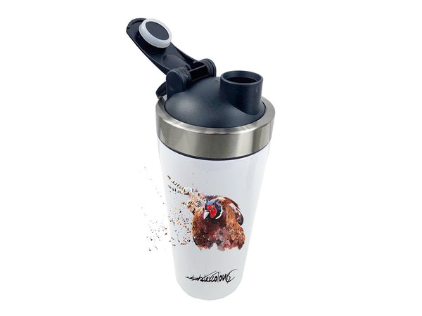 Pheasant 500ml Steel Shaker Bottle - Pheasant  shaker bottle,Pheasant   bottle gift,Pheasant  Travel mug,Pheasant Coffee travel Mug