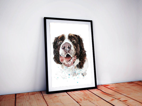 Springer Spaniel " Print Watercolour.Springer Spaniel Art,Springer Spaniel watercolour,Springer Spaniel wall art