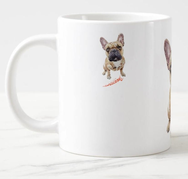 Large Fawn French Bulldog Ceramic Mug 15 oz-  French Bulldog Coffee Mug, French Bulldog mug gift ,French Bulldog Mug