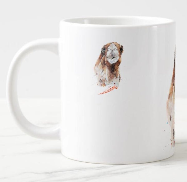 Camel Watercolour Art Ceramic Mug 15 oz- Camel Art Coffee Mug ,Camel Art Mug,Camel Watercolor Mug,Camel Cup