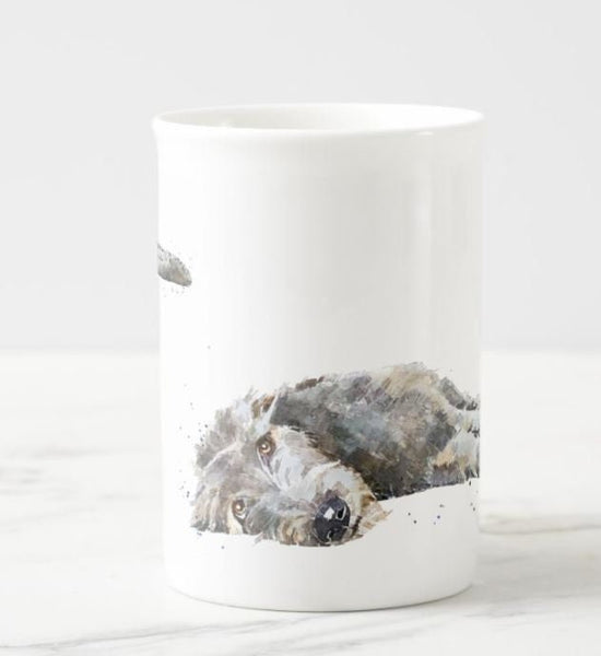 Irish Wolfhound Reclined -Windsor fine bone china Mug 10 oz-Irish Wolfhound Coffee Mug,Irish Wolfhound gift mug,Irish Wolfhound