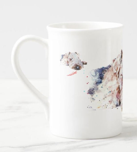 Lakeland Terrier - Windsor fine bone china Mug 10oz- Lakeland Terrier Coffee Mug,Lakeland Terrier mug gift ,Lakeland Terrier Cup