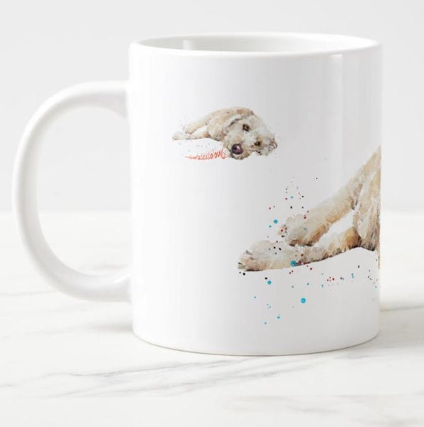 Large Labradoodle Ceramic Mug 15 oz/Latte Mug 17 oz- Labradoodle Coffee Mug, Labradoodle art latte mug gift ,Labradoodle Cup