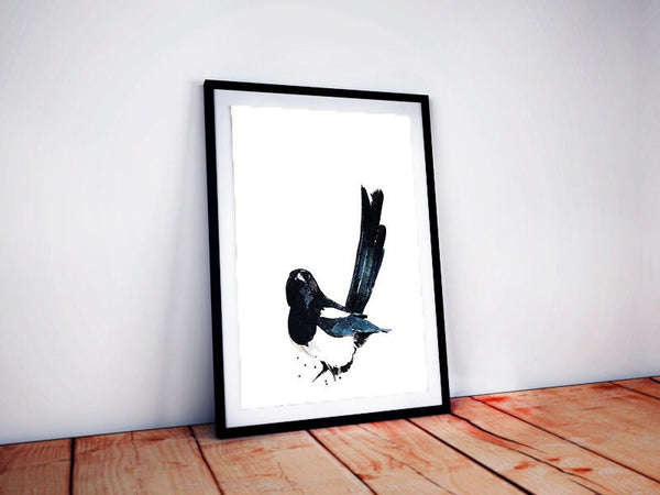 Magpie "  Watercolour Print,Magpie art,Magpie watercolour,Magpie watercolour print,Magpie watercolor,Magpie art wall hanging,Magpie painting