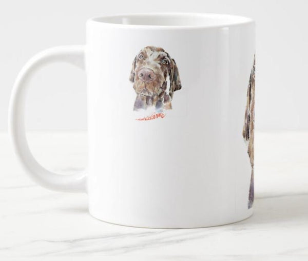German Wirehaired Pointer Ceramic Mug 15 oz- Wire pointer Coffee Mug ,GWP Mug,GWP Mug,GWP Cup,German Wirehaired Pointer mug