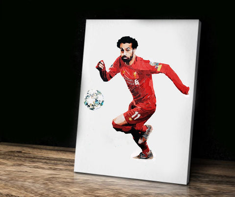 Mo Salah " Canvas Print Watercolour.Mo Salah canvas art,Mo Salah Wall Art ,Liverpool FC Mo Salah Canvas, Salah Liverpool Wall Art