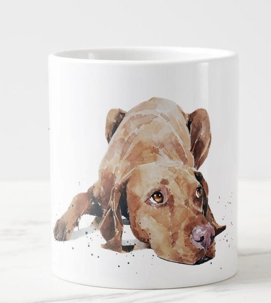 Large Vizsla 2 Ceramic Mug 15 oz-  Vizsla Coffee Mug, Vizsla mug gift ,Vizsla Mug