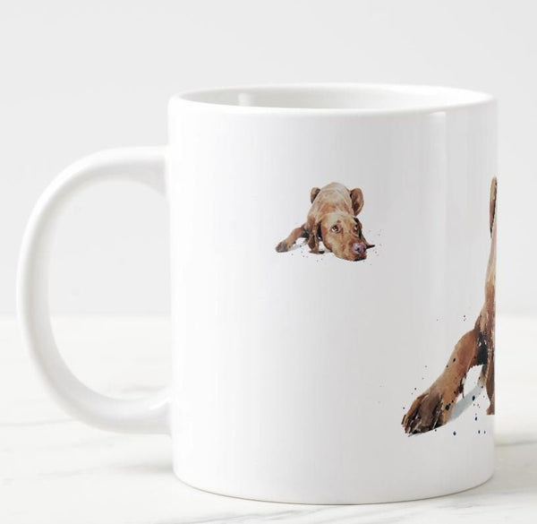 Large Vizsla 2 Ceramic Mug 15 oz-  Vizsla Coffee Mug, Vizsla mug gift ,Vizsla Mug