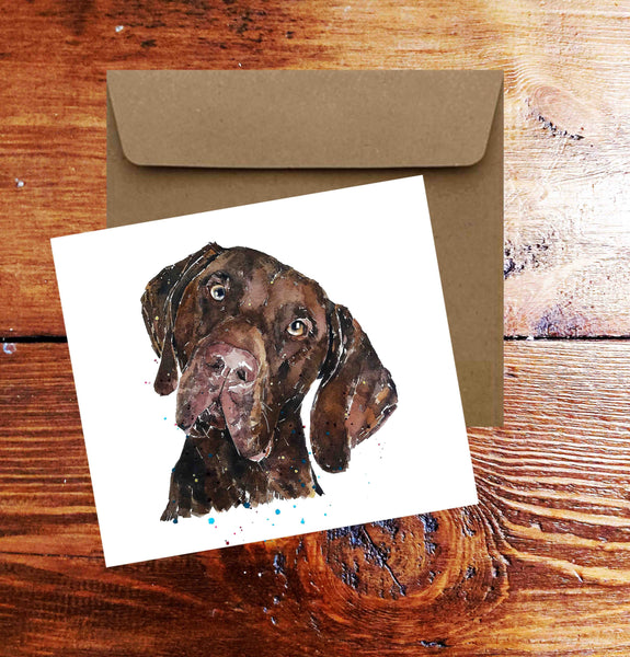 German Shorthaired Pointer Greeting/Note Card.GSP Cards, GSP Greeting cards, GSP greetings cards