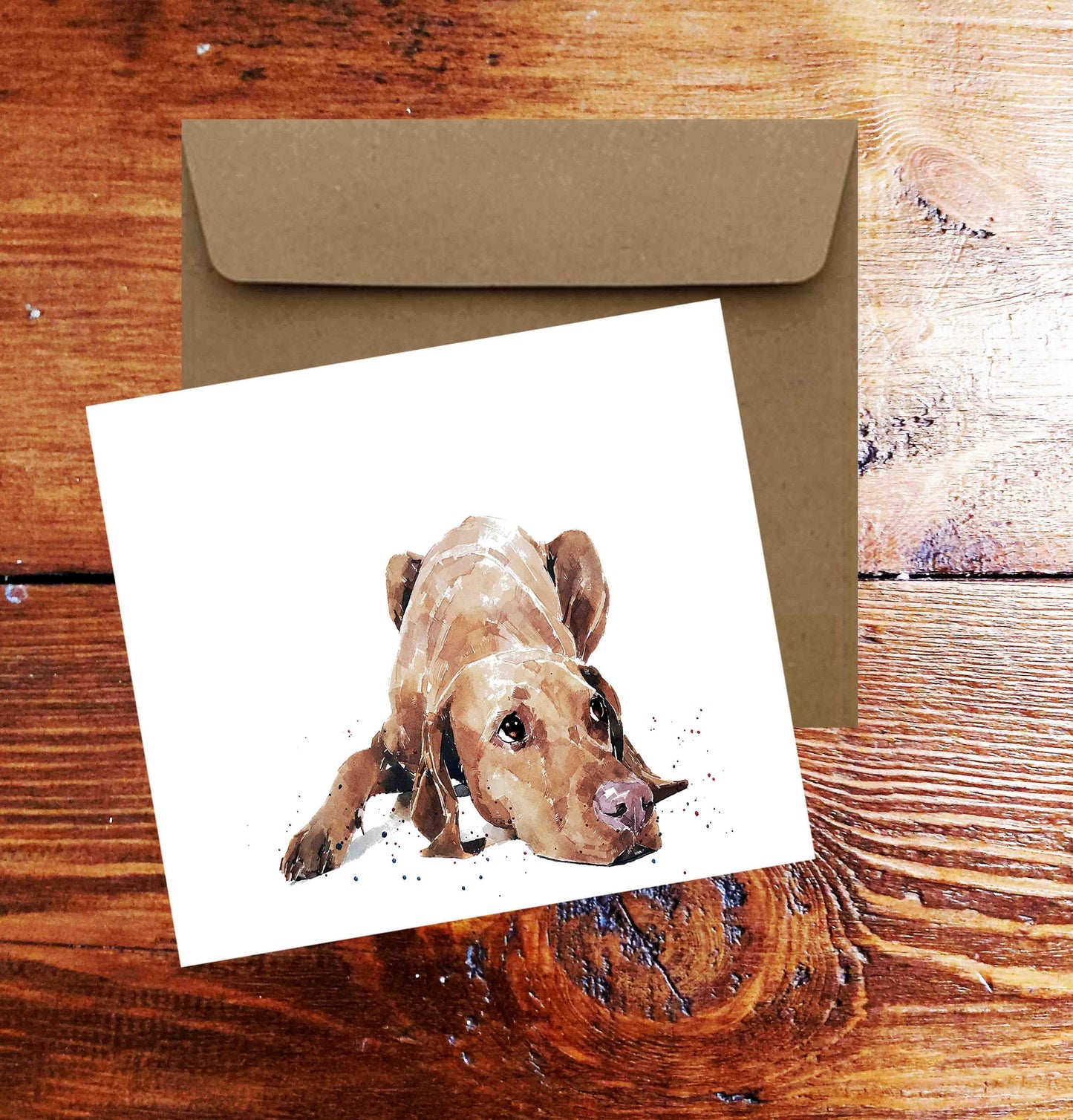 Vizsla Dog Greeting Card | Dog Lover Gift | Edswatercolours