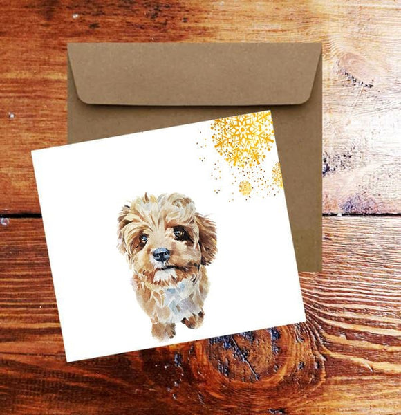 Cavapoo Square Christmas/Greeting Card- Cavapoo Dog card, Cavapoo  Dog card ,Cavapoo Dog greetings card