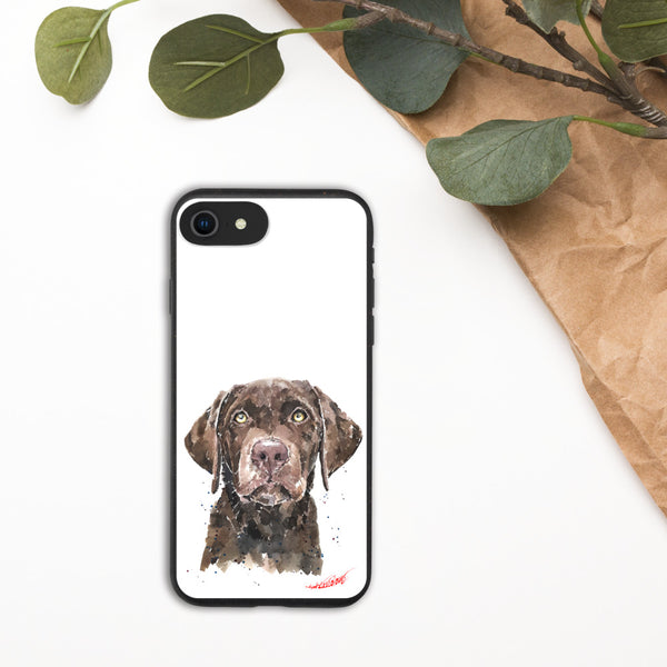 "Chocolate Labrador (Version 1)" - Biodegradable iPhone Case