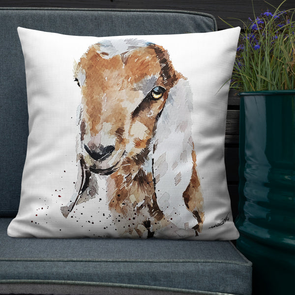 Nubian Goat Kid Premium Pillow/Cushion