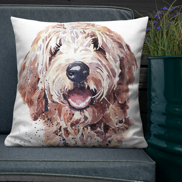 "Goldendoodle (Version 2)" - Premium Pillow/Cushion
