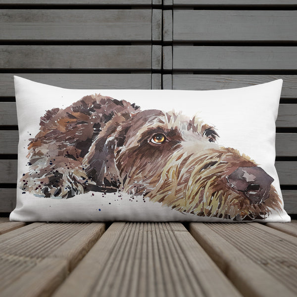 German Wirehaired Pointer Premium Pillow/Cushion