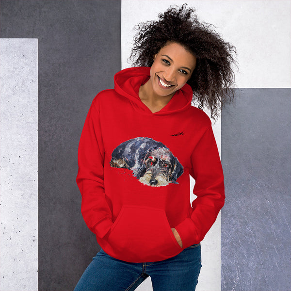 "Wire-Haired Dachshund (Version 4)" - Unisex Heavy Blend Hoodie
