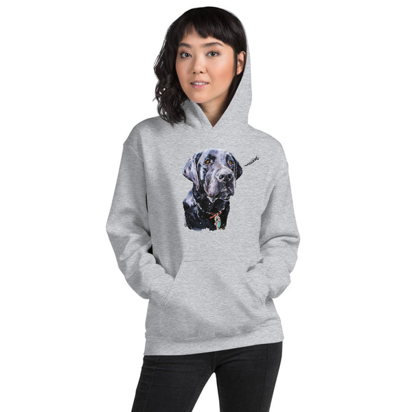 "Black Labrador (Version 2)" - Unisex Heavy Blend Hoodie