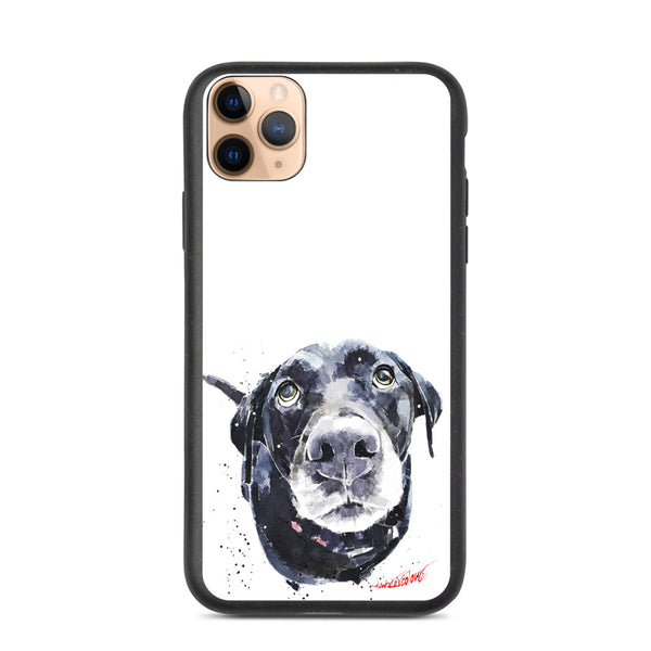 "Black Labrador (Version 1)" - Biodegradable iPhone Case