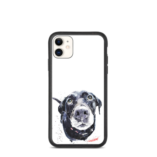 "Black Labrador (Version 1)" - Biodegradable iPhone Case