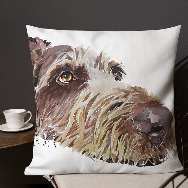 German Wirehaired Pointer Premium Pillow/Cushion