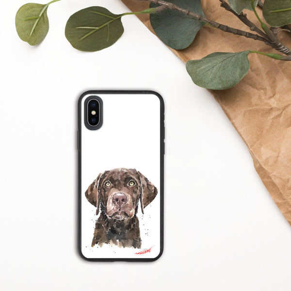 "Chocolate Labrador (Version 1)" - Biodegradable iPhone Case