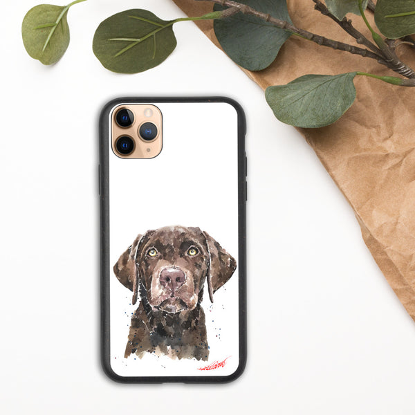 "Chocolate Labrador (Version 1)" - Biodegradable iPhone Case