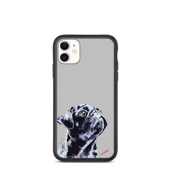 "Pug (Version 2)" - Biodegradable iPhone Case