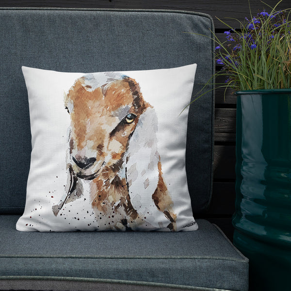 Nubian Goat Kid Premium Pillow/Cushion