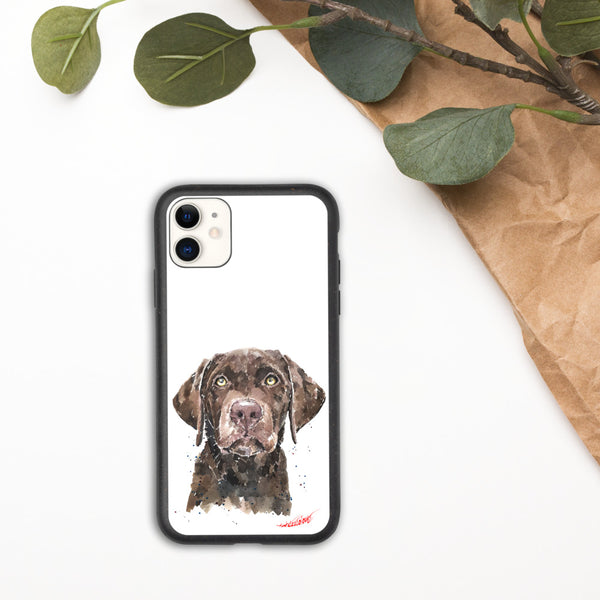 "Chocolate Labrador (Version 1)" - Biodegradable iPhone Case