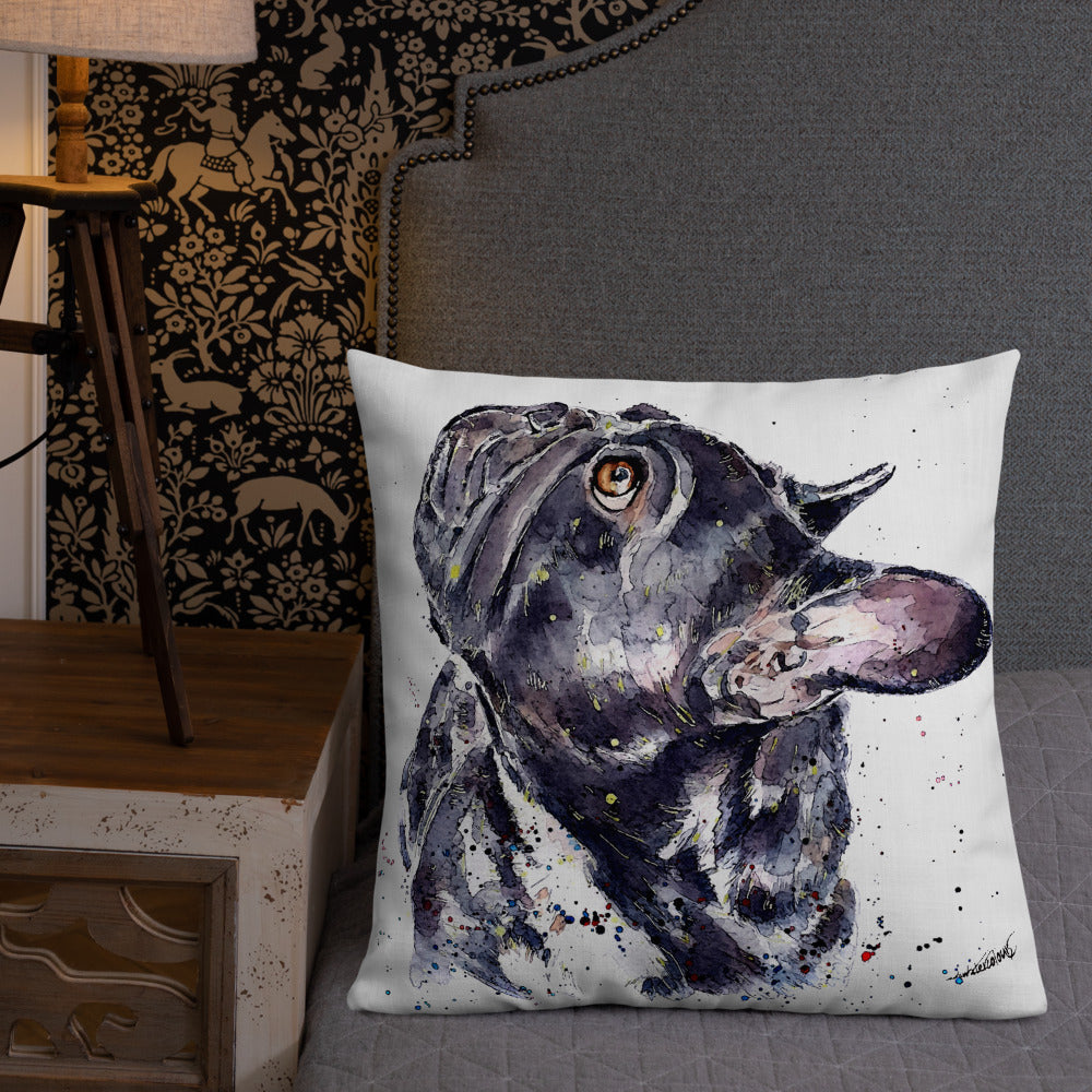French Bulldog (Version 1) | Premium Pillow/Cushion | Edswatercolours