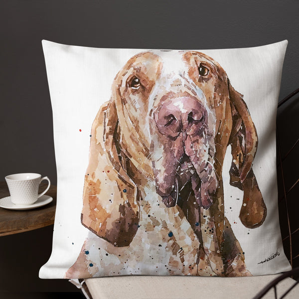 "Bracco Italiano (Version 1)" - Premium Pillow/Cushion