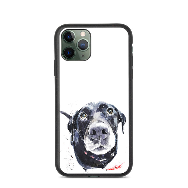 "Black Labrador (Version 1)" - Biodegradable iPhone Case